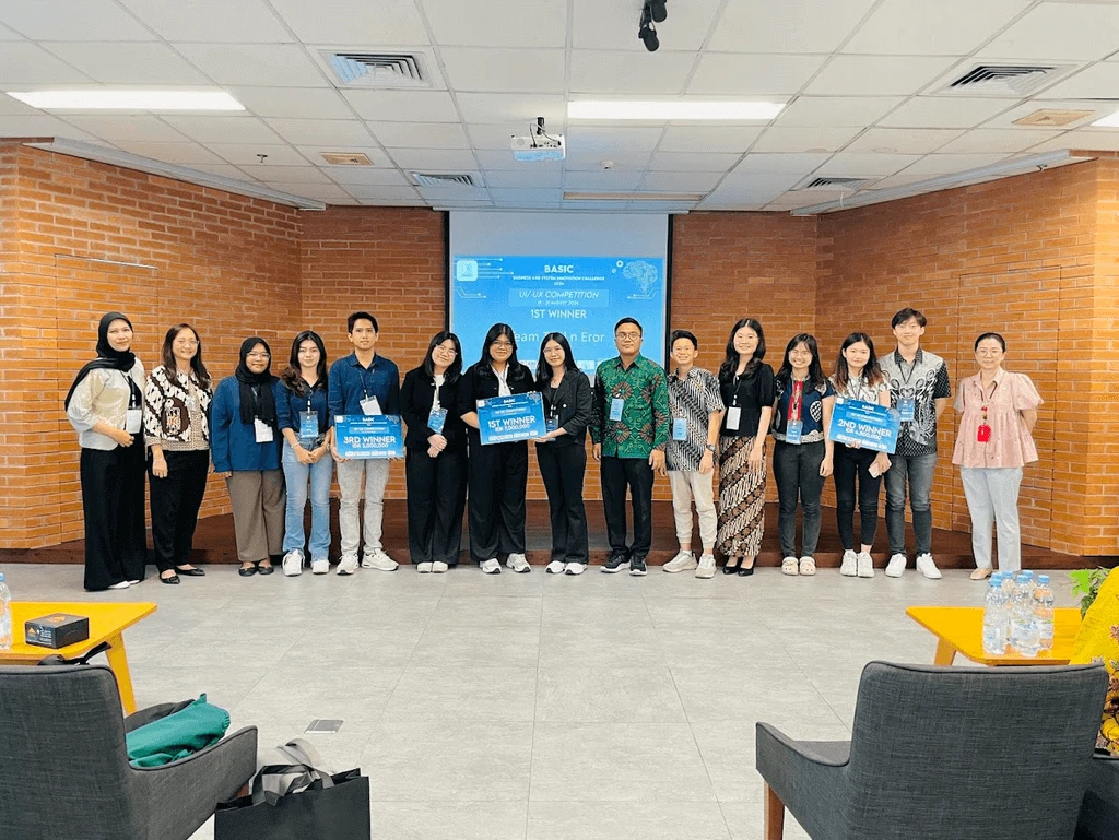 Group photo of the BASIC competition Binus winners.