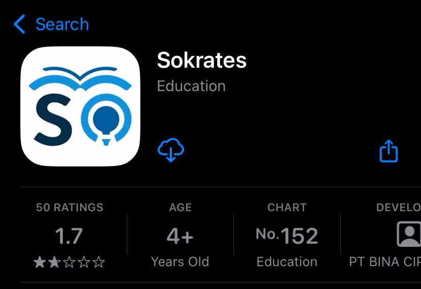 Sokrates app App Store listing used as a project reference.