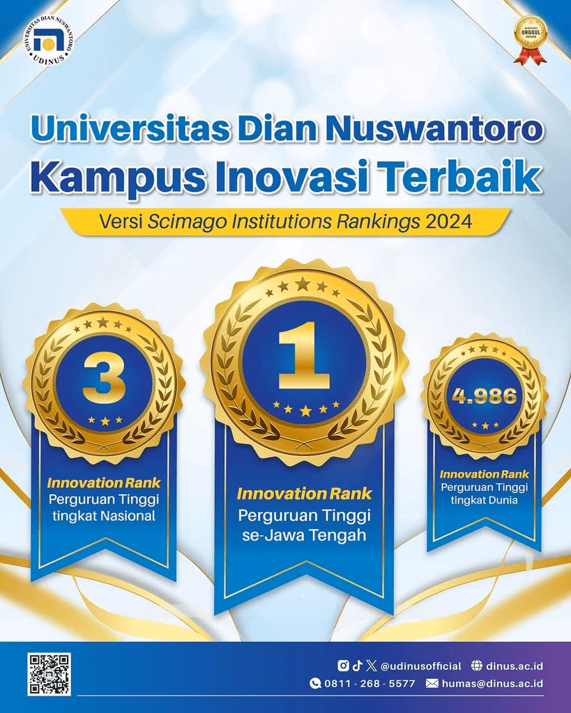 Universitas Dian Nuswantoro poster used as context for the UI/UX competition project.