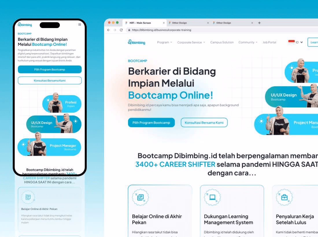 Dibimbing.id Page Revamp portfolio preview