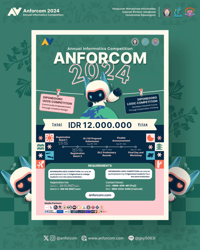 Official Anforcom competition poster.